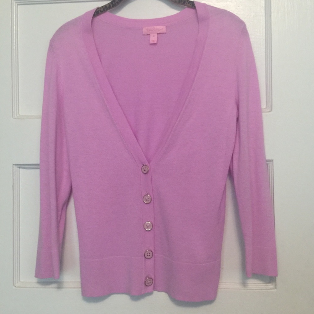 Lilly Pulitzer Lavender 3/4 Cardigan in Medium